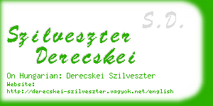 szilveszter derecskei business card